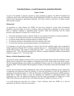 Protecting Producers : A Legal Framework for Agricultural Marketing
