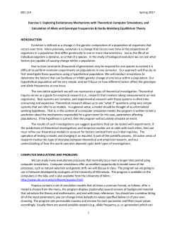 Exercise 2: Evolutionary Mechanisms &ndash; The Mating Game and