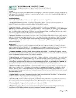 Satisfactory Academic Progress(SAP) Policy