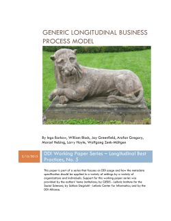 Generic Longitudinal Business Process Model