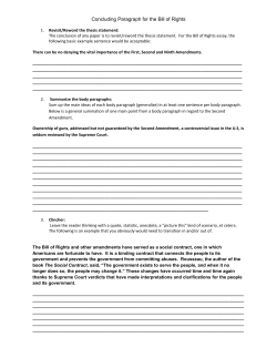 Concluding Paragraph for the Bill of Rights