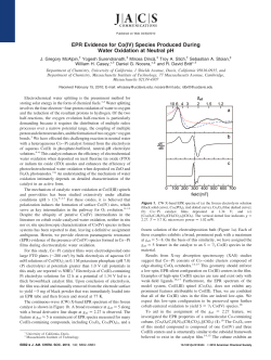 EPR Evidence for Co(IV) Species Produced During Water