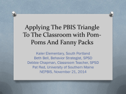 Applying The PBIS Triangle To The Classroom with Pom