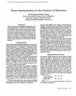 Tense Interpretation in the Context of Narrative