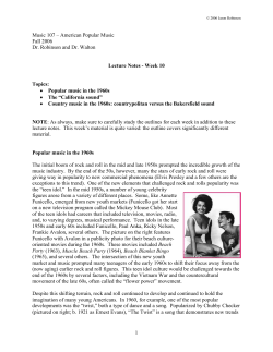 1 Music 107 &ndash; American Popular Music Fall 2006 Dr. Robinson and
