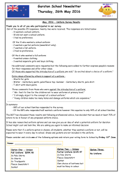Newsletter 26/05/2016