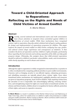 Toward a Child-Oriented Approach to Reparations