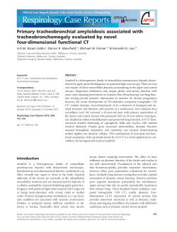 Primary tracheobronchial amyloidosis associated with