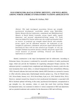 EGO STRENGTHS, RACIAL/ETHNIC IDENTITY, AND WELL