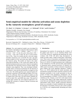 Semi-empirical models for chlorine activation and ozone depletion