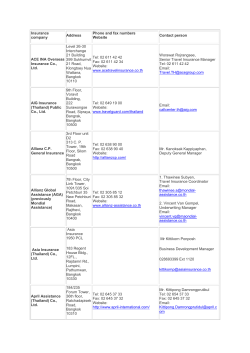 Insurance company Address Phone and fax numbers