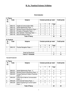 Nautical Science Syllabus