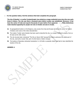 YTU BASIC ENGLISH DEPARTMENT SAMPLE