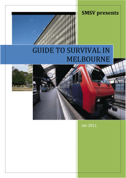 GUIDE TO SURVIVAL IN MELBOURNE