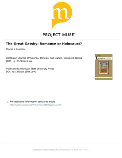 The Great Gatsby: Romance or Holocaust?