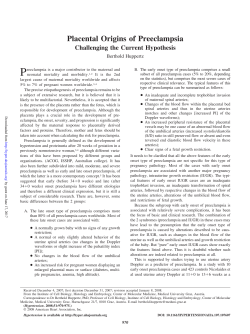 Placental Origins of Preeclampsia
