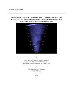 EVALUATING PACIFIC LAMPREY BEHAVIOR IN FISHWAYS AT