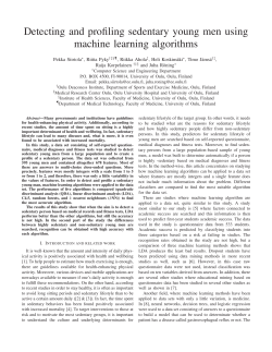 Detecting and profiling sedentary young men using machine