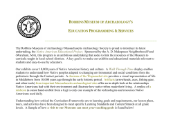 robbins museum of archaeology`s - Massachusetts Archaeological
