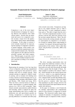Semantic Framework for Comparison Structures in Natural Language