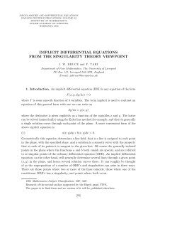 implicit differential equations from the singularity theory viewpoint