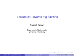 Questions - Mathematics - University of Kentucky