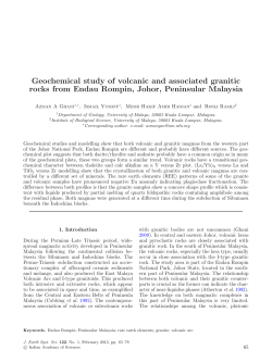 Geochemical study of volcanic and associated granitic