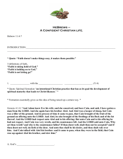 Sermon Notes - Bethel Baptist Church