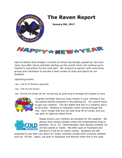 The Raven Report - Walter and Gladys Hill Public School