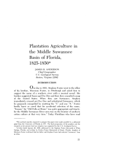 Plantation Agriculture in the Middle Suwannee Basin of Florida, 1825