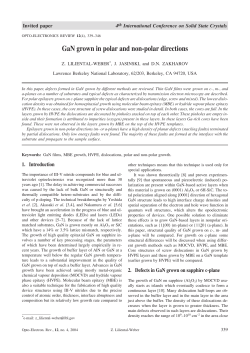 GaN grown in polar and non-polar directions