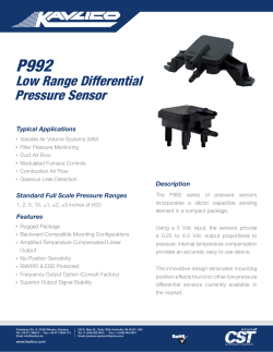 Low Range Differential Pressure Sensor