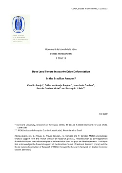 Does Land Tenure Insecurity Drive Deforestation in the