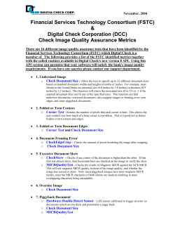 Check Image Quality Assurance Metrics