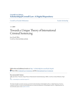 Towards a Unique Theory of International Criminal Sentencing
