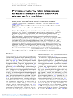 Provision of water by halite deliquescence for Nostoc commune
