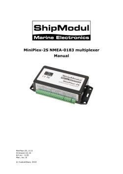MiniPlex-2S NMEA-0183 multiplexer Manual