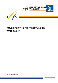 200 Joint Regulations For All Ski Competitions - FIS-Ski