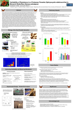 Heritability of Resistance to a Protozoan Parasite (Ophryocystis