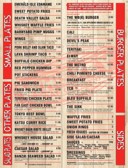 THE WB(K) BURGER CALI DEVIL`S PEAK TERIYAKI ELWAY THE