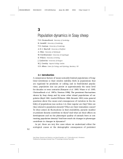 3 Population dynamics in Soay sheep