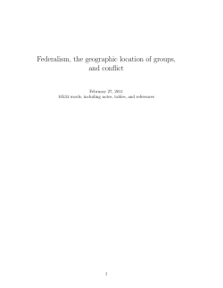 Federalism, the geographic location of groups, and conflict