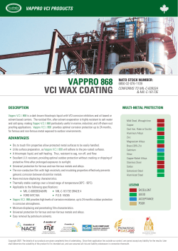 VCI WAX COATING - Vappro Corrosion Control Australia