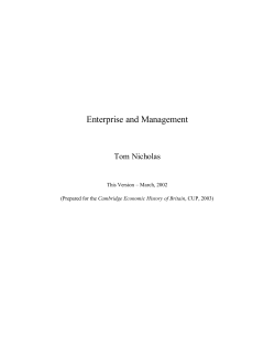 Enterprise and Management