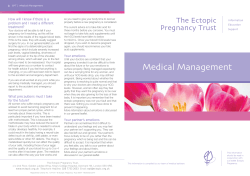 Medical Management - The Ectopic Pregnancy Trust
