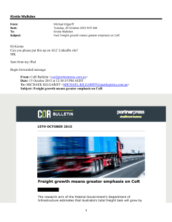 Freight growth means greater emphasis on CoR