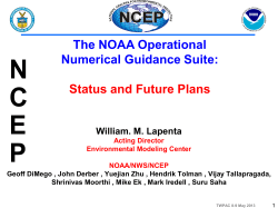 NCEP Modeling Overview