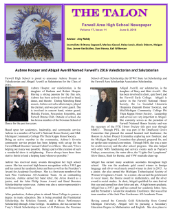 June 6 2016 - Farwell Area Schools