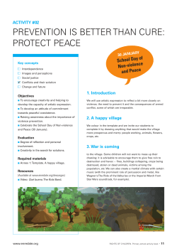 PREVENTION IS BETTER THAN CURE: PROTECT PEACE