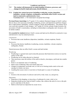 Landforms and Oceans 5.3 The student will demonstrate an